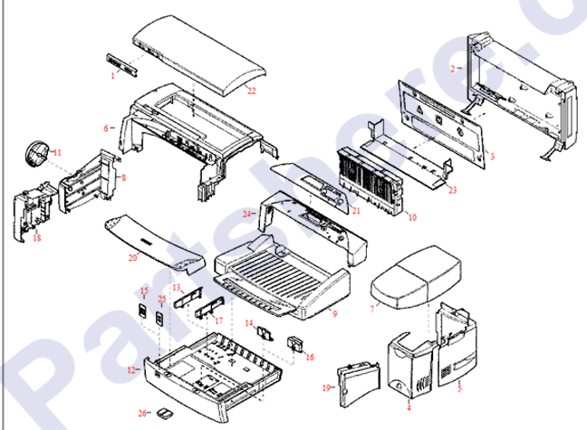 HP parts picture diagram for C2684-60205, C2684-60206, C2684-60209, C2684-60210, C2684-60211, C2684-60212, C2684-60213, C2684-60214, C2684-60216, C2684-60225, C2684-60226, C2684-60227, C2684-60232, C2684-60233, C2684-60234, C2684-60235, C2684-60239, C2684-60203, C2684-60240, C2684-60247, C2684-60266, C2684-60275, C2684-60274, C2684-60280, C2684-60308, C2684-60310